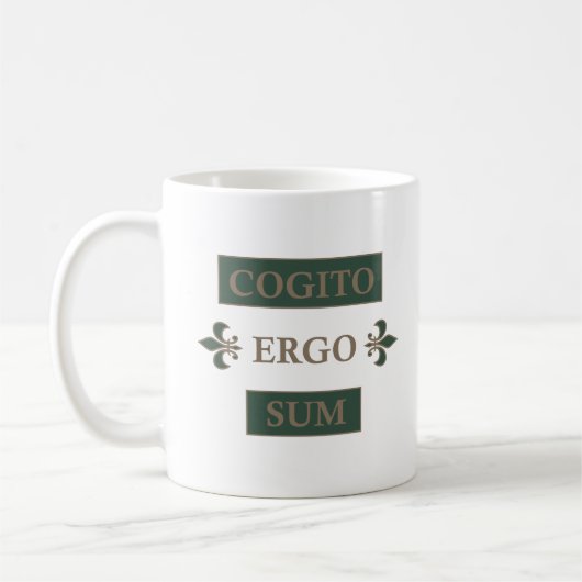 Cogito ergo sum koffiemok (Links)