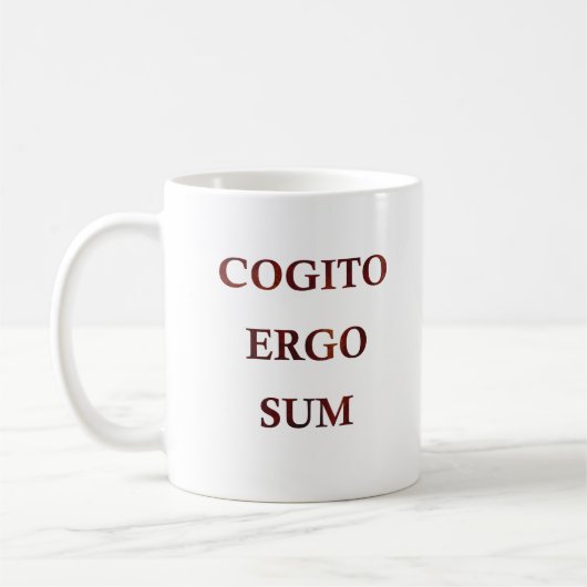 Cogito ergo sum koffiemok (Links)