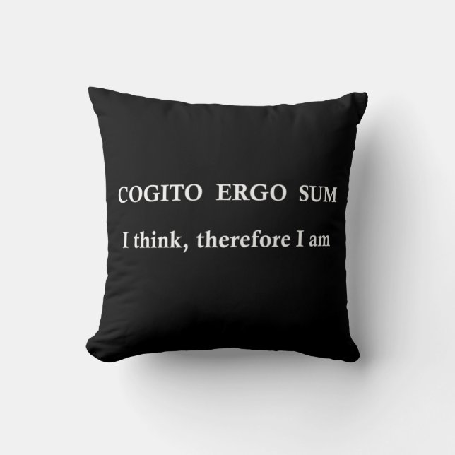 Cogito ergo sum kussen (Voorkant)