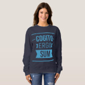 Cogito ergo sum - Latijns schrift Sweatshirt (Voorkant volledig)