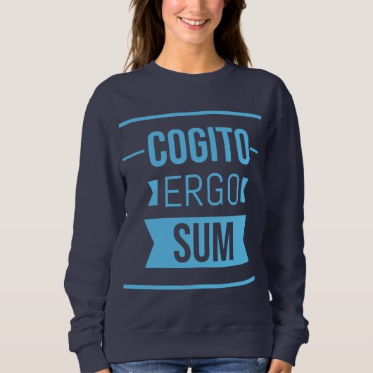 Cogito ergo sum - Latijns schrift Sweatshirt (Voorkant)