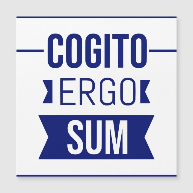 Cogito ergo sum - Latijnse uitdrukking (Voorkant)