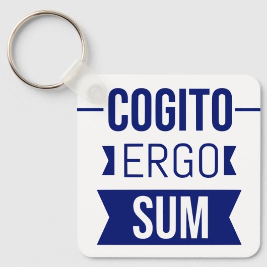 Cogito ergo sum - Latijnse uitdrukking Sleutelhanger (Voorkant)