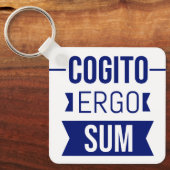 Cogito ergo sum - Latijnse uitdrukking Sleutelhanger (Voorkant)