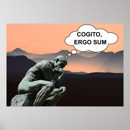 Cogito, ergo sum poster (Voorkant)