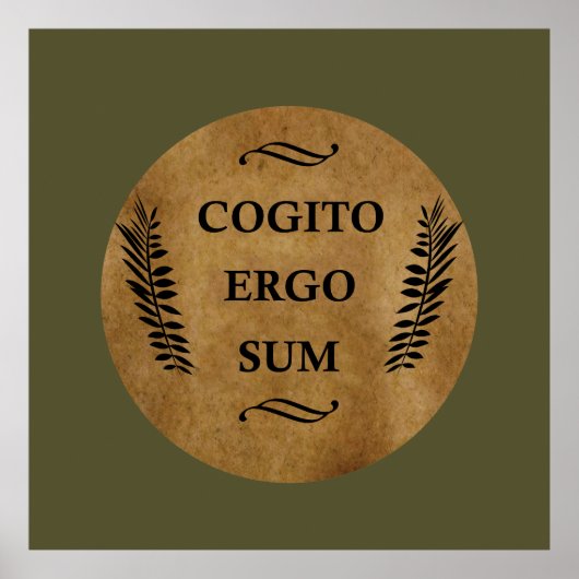 Cogito ergo sum poster (Voorkant)