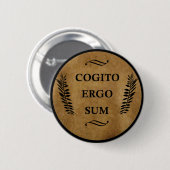 Cogito ergo sum ronde button 5,7 cm (Voorkant /achterkant)