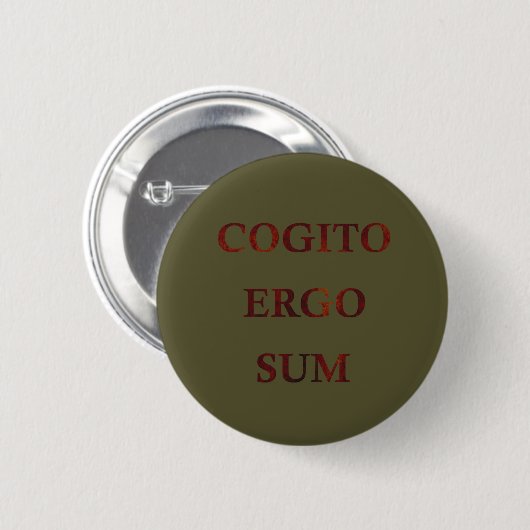 Cogito ergo sum ronde button 5,7 cm (Voorkant /achterkant)