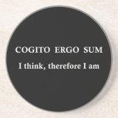 Cogito ergo sum zandsteen onderzetter (Voorkant)