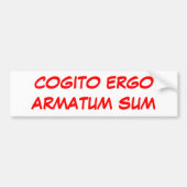 COGITO ERGOARMATUM SUM BUMPERSTICKER (Voorkant)
