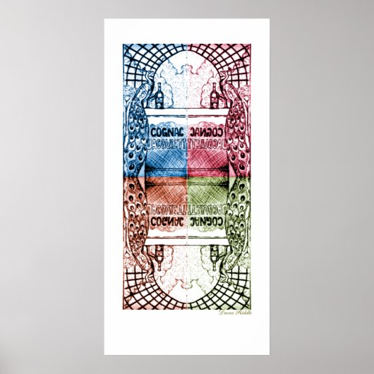 Cognac 4-kleuren poster (Voorkant)