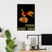 Cognac Albert Robin Vintage Reclameposter van Poster (Thuiskantoor)