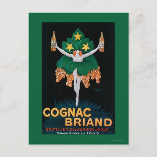 Cognac Briand Promotion Poster Briefkaart (Voorkant)