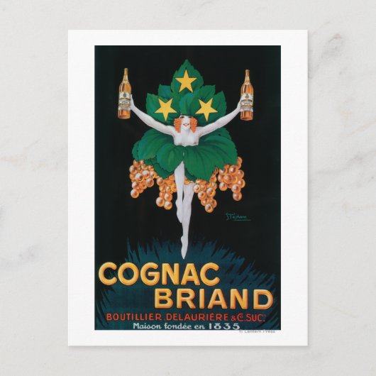 Cognac Briand Promotion Poster Briefkaart (Voorkant)