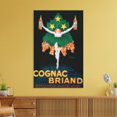 Cognac Briand Promotion Poster Canvas Afdruk (Insitu (Woonkamer))