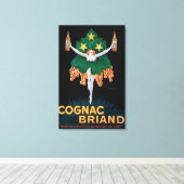 Cognac Briand Promotion Poster Canvas Afdruk (Insitu (Houten vloer))
