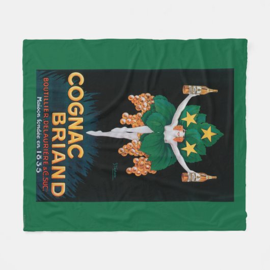 Cognac Briand Promotion Poster Fleece Deken (Voorkant (Horizontaal))