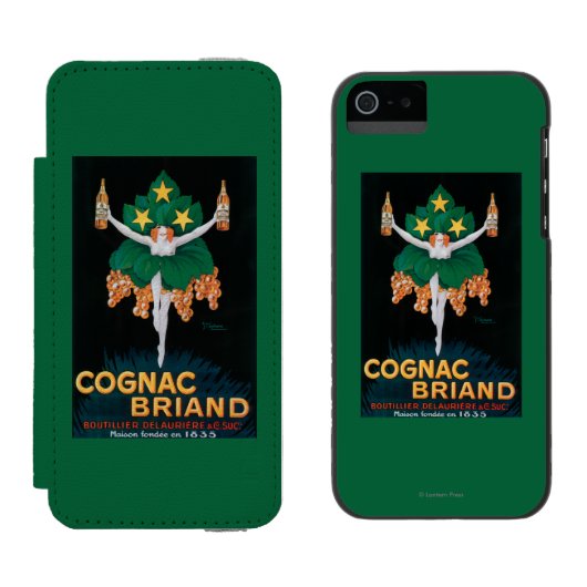 Cognac Briand Promotion Poster Incipio iPhone Portemonnee Hoesje (Naast elkaar)