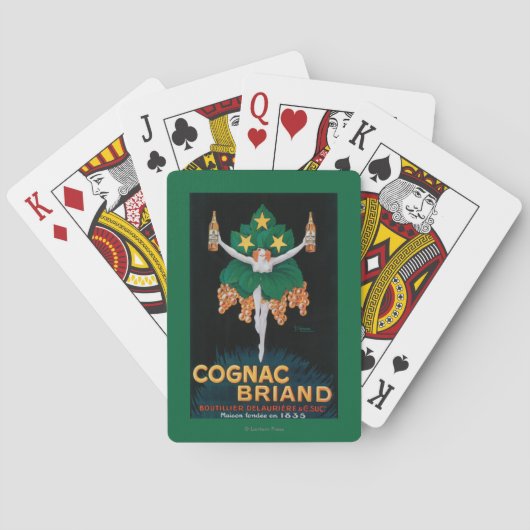 Cognac Briand Promotion Poster Pokerkaarten (Achterkant)