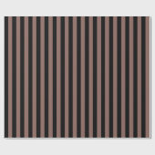 Cognac Brown Black Stripe Cadeaupapier (Vlak)