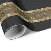 Cognac Craft Baroque Beauty Glossy Cadeaupapier (Rol Hoek)