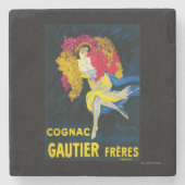 Cognac Gautier Promotional PosterFrankrijk Stenen Onderzetter (Voorkant)