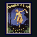 Cognac Gelas - Frankrijk - Art Deco Poster 16 x 20<br><div class="desc">Nice Art Deco-Poster voor Cognac Gelas</div>
