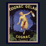 Cognac Gelas - Frankrijk - Art Deco Poster 16 x 20<br><div class="desc">Nice Art Deco-Poster voor Cognac Gelas</div>