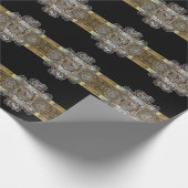 Cognac Lace Monogram Beauty Cadeaupapier (Hoek)