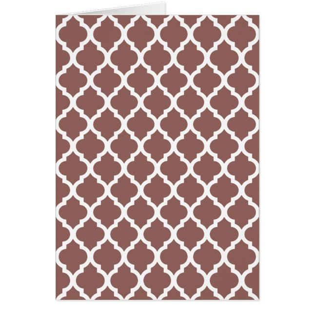 Cognac Leather Brown Marokkaanse Tegel Trellis (Voorkant)
