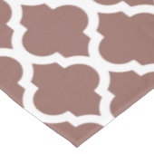 Cognac Leather Brown Marokkaanse Tegel Trellis Tafelkleed (Gekanteld)