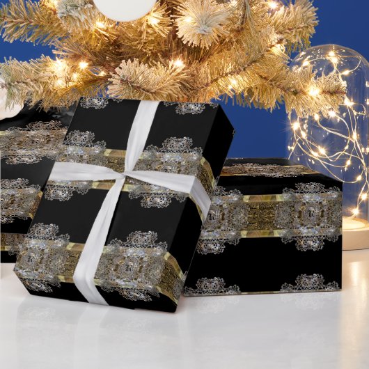 Cognac Monogram Glossy Beauty Cadeaupapier (Feestdagen)