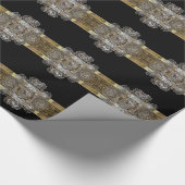 Cognac Monogram Glossy Beauty Cadeaupapier (Hoek)