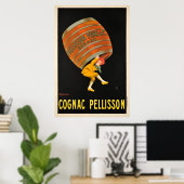 Cognac Pellisson Beverage Barrel Vintage Poster (Thuiskantoor)