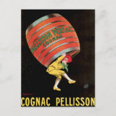Cognac Pellisson  Drink wijn en kunst Briefkaart (Voorkant)