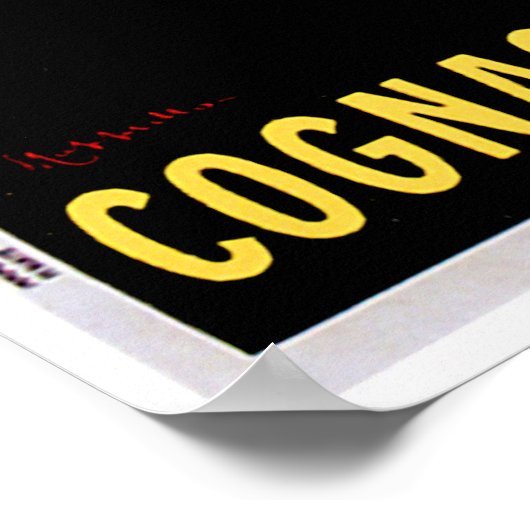 Cognac Pellisson Drink wijn en kunst Poster (Hoek)