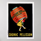 Cognac Pellisson Drink wijn en kunst Poster (Voorkant)