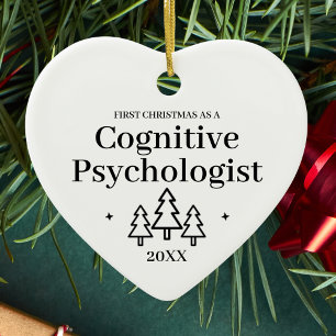 Cognitief Psycholoog Nieuwe Baan Kerstmis Keramisch Ornament
