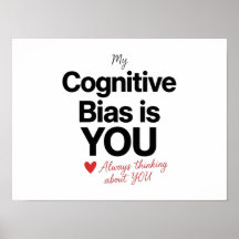 Cognitieve bias-poster Psychologiestudent Geschenk