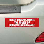 Cognitieve dissonantie Bumpersticker (Op auto)