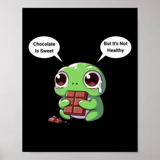 Cognitieve dissonantie kikker Sticker Poster (Voorkant)