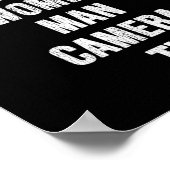 Cognitieve test persoon vrouw man camera tv grappi poster (Hoek)