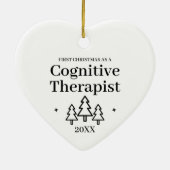 Cognitieve Therapeut Nieuwe Baan Kerstmis Keramisch Ornament (Achterkant)