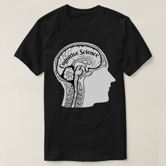 Cognitive Science Brain Skull Anatomy Dark Academi T-shirt (Design voorkant)