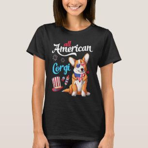Cogri Hond En Vuurwerk Gelukkig 4 Juli Alle Amerik T-shirt