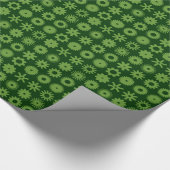 Cogs - Avocado Green op Dark Forest Green Cadeaupapier (Hoek)