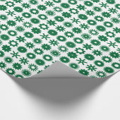 Cogs - Forest Green op White Cadeaupapier (Hoek)