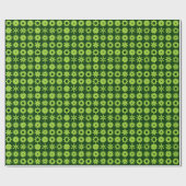 Cogs - Martian Green over Dark Forest Green Cadeaupapier (Vlak)