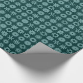 Cogs - Ocean Green op Dark Moss Green Cadeaupapier (Hoek)