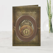  Cogs Steampunk gepersonaliseerd Kaart (Voorkant)